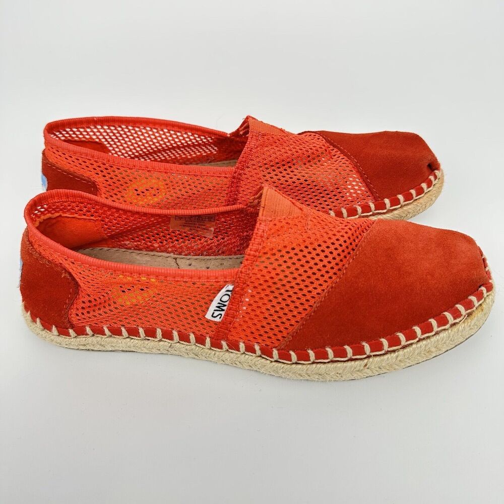 TOMS Women's 5 Classic Fiesta Red or Mesh Loafer Shoes